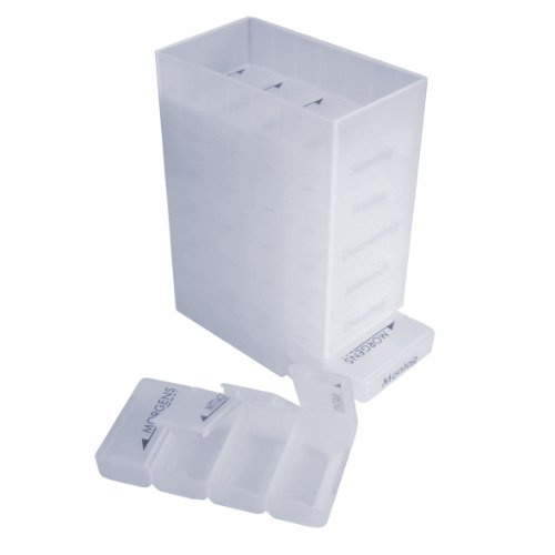 Dr. Junghans Medical Medikamentendispenser 7 Tage mit Blindenschrift, weiß