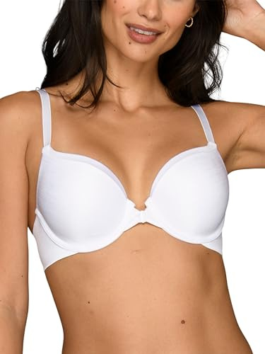 Vanity Fair Women's Front Closure Bra with No-Poke Underwire (34B-44DDD),Average Figure - White,38C