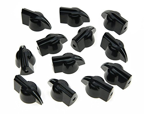kaish 12 Stück schwarz Vintage erhöhte Gitarre Verstärker-Effekt-Pedal Chicken Head Regler