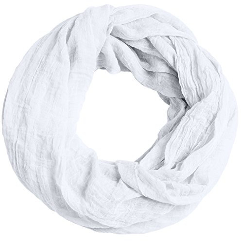 Caspar SC432 Damen Vintage Loop Schal, Farbe:weiss, Accessoires:One Size