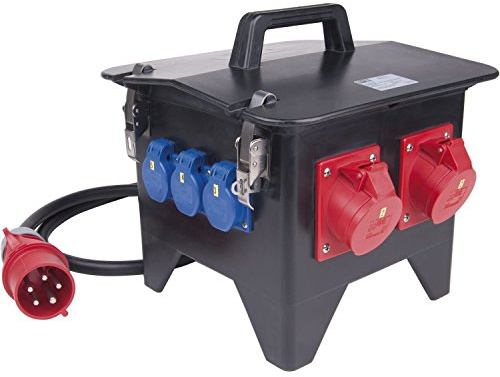 Mobilverteiler Vollgummi Spitz tragbar 5G6 3x250V/3x400V+FI IP44
