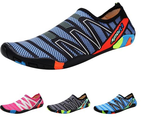 Qimaoo Unisex Strandschuhe Strand Schwimmschuhe Schnell Trocknend Schuhe Aquaschuhe Badeschuhe Wasserschuhe Surfschuhe - Upgrade Grün-erwachsene - Gr. 42 EU