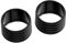 2Pcs Griffband Abschlussgummi für Badminton Tennis, Bandschläger Übergreifende Schutzgriff Griffe Fix Ringe, Stretchy Schlägergriff Gummi Ring Übergreifer Silikonband für Tennisschläger, Schwarz