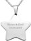 Hanessa Personalisierte Kette mit Gravur Edelstahl 50 cm mit Anhänger Stern in silber - Personalisierte Geschenke für Kinder und Erwachsene - Halskette Damen Herren Mädchen Jungen