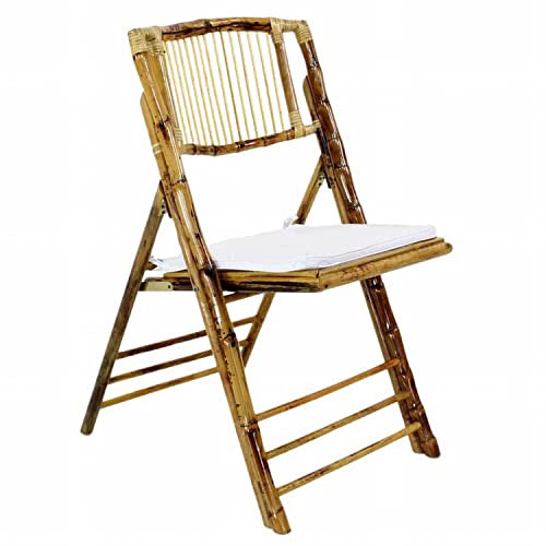 Blitz S.L. Klappstuhl aus Bambus, mit Kissen, Breite: 47 cm, Höhe: 86 cm, Länge: 45 cm.