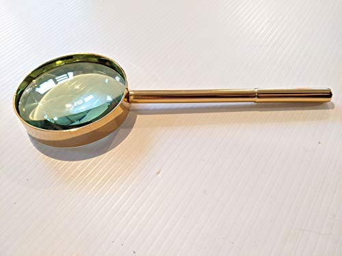 Lupe 6 Fache Vergrößerung Leselupe Lesehilfe Metall Rahmen + Griff Ø 60 mm