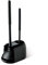 Eyliden Toilet Plunger and Brush, 2 in 1 Toilet Bowl Brush Plunger Set with Holder, Bathroom Cleaning Tools Combo with Caddy Stand (Black)
