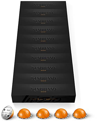 Nespresso Vertuo - 100 Capsules de café Inizio - Intensité 4 - Pour Gran Lungo 150 ml - (10 étuis de 10)