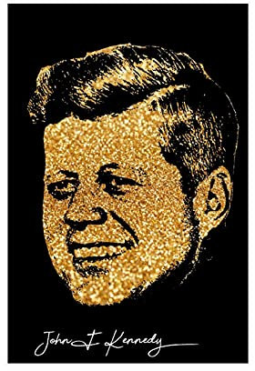John F. Kennedy Poster, Portrait-Kunst, Leinwand, Wandkunst, Deko, Bild, Gemälde für Wohnzimmer, Schlafzimmer, Dekoration, ungerahmt: 30 x 45 cm