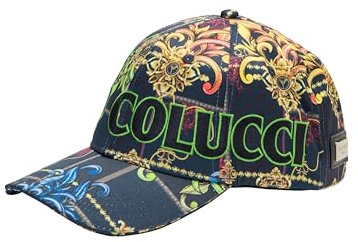 Carlo Colucci Basecap im Allover-Print Navy OS