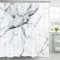 Alishomtll Duschvorhang Textil Duschvorhang Stoff mit Ringen, Marmor Wasserdicht Duschvorhang Waschbar Badewanne Shower Curtains Anti Schimmel Digitaldruck Polyester, 180x200cm