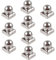 10x Edelstahl Pfostenkappe Abdeckkappe für Pfosten Kugel 91 mm 9x9 cm