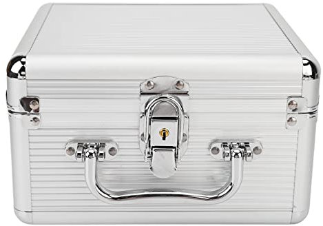 Festplattengehäuse, 2,5 Zoll 20 Einschübe Mehrfachschutz HDD Aufbewahrungsbox Koffer Aluminiumlegierung Festplattentragetasche mit Sicherheitsschloss Festplattenschutzbox Anti Static Shock