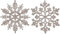YIEUR 30 pezzi champagne Glitter Shimmer Fiocco di Neve da Appendere Decorazioni per Albero di Natale Finestra Decorazione di Vacanza, Fai da Te, Matrimonio e Decorare