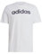 adidas Uomo Essentials Single Jersey Linear Embroidered Logo Tee, White / Black, M