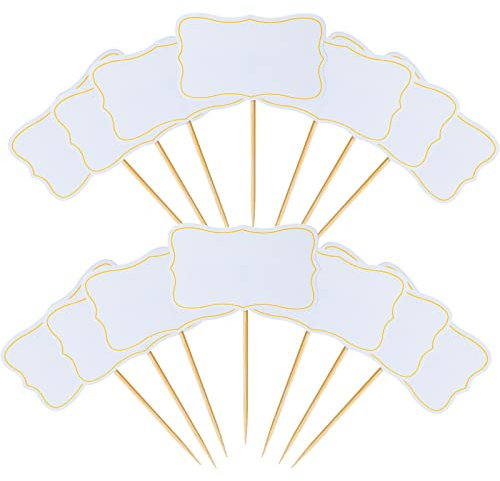 56PCS Party Food Labels for Buffet, Mini Chalkboard Signs for Food, Blank Toothpick Flags Cocktail Sticks Party Food Flags for Buffets to Write it On Cupcake Toppers Cheese Labels