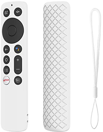 Writiany Silikonhülle für OnePlus TV Fernbedienung Case Cover, Schutzhülle Kompatibel mit OnePlus TV Fernbedienung für U1S/Y1S/Y1S Edge/Y1S Pro (Weiß)