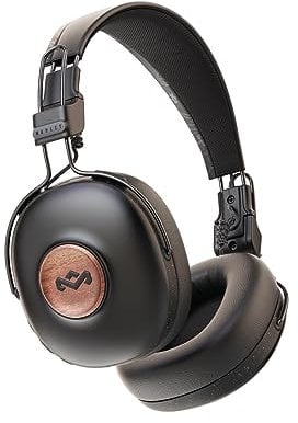Marley Positive Vibration Frequency Over Ear Kopfhörer kabellos Bluetooth - Bluetooth Kopfhörer mit 34h Wiedergabe, Passive Geräuschunterdrückung, Steuerung & Mikrofon, nachhaltiges Material, Black