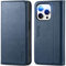 TUCCH Wallet Case for iPhone 15 Pro (6.1) 2023 5G, Protective PU Leather Case with[RFID Blocking][Card Slot][Shockproof TPU]Kickstand, Flip Folio Phone Cover Compatible with iPhone 15 Pro, Dark Blue