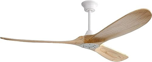 CLoxks fan light 42 Inch Log Ceiling Fan Wooden Ceiling Fan Without Light Remote Control, 6 Speeds, Timing Function, Quiet, Energy Saving, 3 Blades Ceiling Fan Lighted ceiling fan