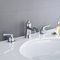 Robinet de Salle de Bains Cascade Robinet Lavabo 3 Trous Robinet Mitigeur en Laiton avec Deux Poignées, Chromé