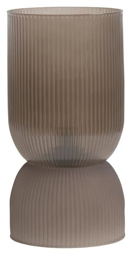 Light & Living LED-Tischlampe - Braun - Glas - H 28 cm - batteriebetrieben