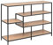 Nicht Zutreffend Designregal Standregal Bücherregal | 5 Fächer | Schwarz | Metall | Holzoptik Wildeiche | BxHxT: 114x78x35 cm