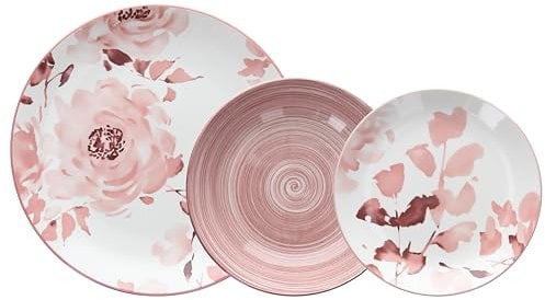 Tognana Roselyn Tafelservice, 18-teilig, Porzellan, Rosa