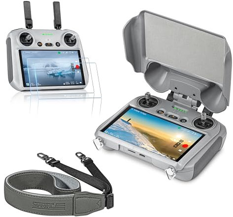 STARTRC 3-IN-1 RC 2 Controller Sonnenhaubenabdeckung für DJI Mini 4 Pro, für DJI RC 2 Lanyard-Gurt, für Dji Mini 4 Pro Drohnen-Controller Displayschutz, für DJI Mini 4 Pro Zubehör