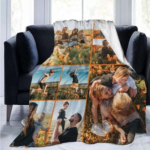Muttertagsgeschenke für Mama,Decke mit Foto Personalisiert Decke mit Foto, Fotodecke mit eigenem Foto Und Text,Kuscheldecke mit Foto,Decke Selbst Gestalten Foto, Geschenke für Tocthter Sohn Papa Mama