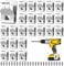 Tophoniex Belt Clips for Dewalt 24PCS 304 Stainless Steel Drill Clips Replacement Belt Hook Clip for Dewalt N268241 Fit for 20V MAX Tools DCD980 DCD985 DCD980L2 DCD985L2