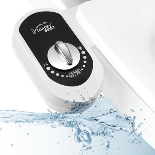 XSpecial Bidé para WC, Bidé con Boquilla Doble, Bidé Ultradelgado No Eléctrico con Autolimpieza, Presión de Agua Ajustable, Para Ancianos Niños Mujeres Embarazadas