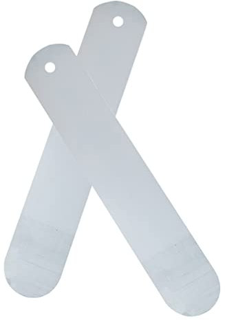 Lurrose 2 Piezas Placa de aluminio en forma de calcetín placa de diamante de aluminio tablones de calcetines medias tabla de calcetín plantillas de calcetín de metal Sublimación accesorio