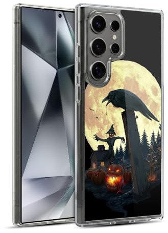 Head Case Designs Offizielle Christos Karapanos Halloween Thema Horror 2 Gelhülle [Militärischer Schutzgrad] Kompatibel Mit Samsung Galaxy S24 Ultra 5G Und Kompatibel Mit MagSafe
