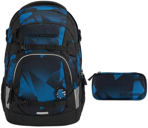 coocazoo MATE Schulrucksack-Set 2tlg inkl. Schlamperbox (Electric Ice)