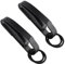 2Pcs Porte Clés de Ceinture Robuste, Porte Clés en Acier Inoxydable pour Hommes, Clip de Porte Clés Tactique avec 4 Anneaux de Clés pour Ceintures Jusqu'à 2,25 Pouces