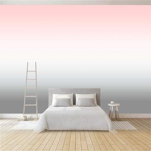 Fototapete Farbverlauf Rosa Grau 200 x 140 cm 3D Vliestapete Wandbild, Mustertapete Moderne Wandtapete, Wohnzimmer Schlafzimmer Kinderzimmer Büro Flur Wanddeko