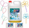 Bubble Brothers Seifenblasenflüssigkeit für Riesenseifenblasen 2 x 5 Liter Seifenblasen Nachfüllflasche Grosse und Stabile Seifenblasen Pulver Seifenwasser (3 x 5L + 5 Seifenblasenstäbe)