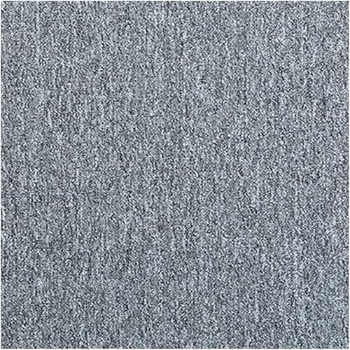 20 x Carpet Tiles 5 SQM Heavy for Bedroom Living Room Office Premium Flooring Rugs Floor Tile Hardwearing Anti-Slip Floor Covering, Bitumen Backed 2024 New (Grey)