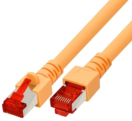 BIGtec 15m LAN Kabel Patchkabel SF/UTP doppelt geschirmt Ethernet Netzwerkkabel gelb CAT6