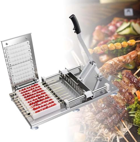 Multifunctional Barbecue Meat Skewer Machine, Fast Portable Meat Skewer Box, Restaurant Stainless Steel Barbecue Skewer Making Machine