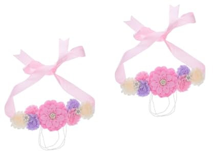 SOIMISS 2pièces Ceinture De Mariée Élégante Ribbons Et Perles Pour Femmes Enceintes Accessoire De Décoration De Vêtements Pour Fêtes Et Cérémonies