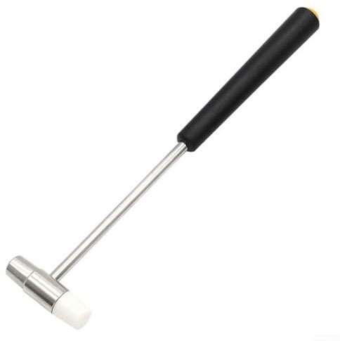 Besttoolifes DIY Metall Gummi Hammer, kleiner Hammer, Reparaturwerkzeug DIY Metall Gummi Hammer Doppelkopf für Reparatur Uhr (B)