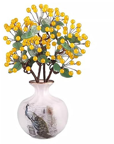GSZCCZS Simulationsbaum, Topfpflanze, Kristalljade, Wohnzimmer, Heimdekoration, Jade, kreatives Bonsai-Kunsthandwerk, Jade-Schnitzerei, Weinschrank, Eingangsornament, künstlicher Bonsai-Baum