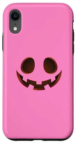 iPhone XR Halloween Breast Cancer Awareness Pink Pumpkin Face Case