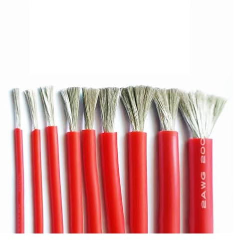 Apparecchiature di comunicazione Cavo in silicone 16 12AWG26 24 22 20 18 16 14 11 10 9 Cavo in silicone flessibile 8AWG Filo di rame stagnato resistente al calore 200 ℃ 400 metri Fili e cavi(8AWG 30Me