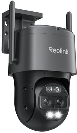 Reolink 4K Wi-Fi 6 PTZ Camara Vigilancia WiFi Exterior con Doble Lente, Zoom Híbrido 6X, Detección de Personas/Vehículos/Animales, Seguimiento Automático, Visión Nocturna en Color, TrackMix WiFi Gris
