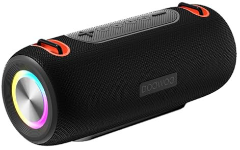 INMOZATA Portable Bluetooth Speaker Wireless with 30W Stereo Sound Enhanced Bass, IPX7 Waterproof Speaker, 20H Playtime, TWS Pairing, 4 RGB Lights, Portable Speaker for Home, Party, Outdoor, Travel