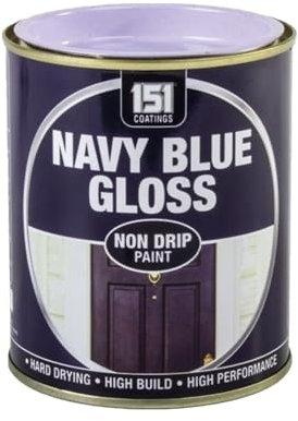 MIXEL Navy Blue Gloss Non-Drip Paint, Easy-To-Apply, Quick Drying Formula, DIY Projects, Perfect For Wood, Metal, Plastic, Interior And Exterior Use, Long-Lasting, 300ml, (1 Pcs)