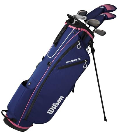 Wilson Damen Profile HALBER Satz LRH GRA Set, Marineblau/Rosa, Standard